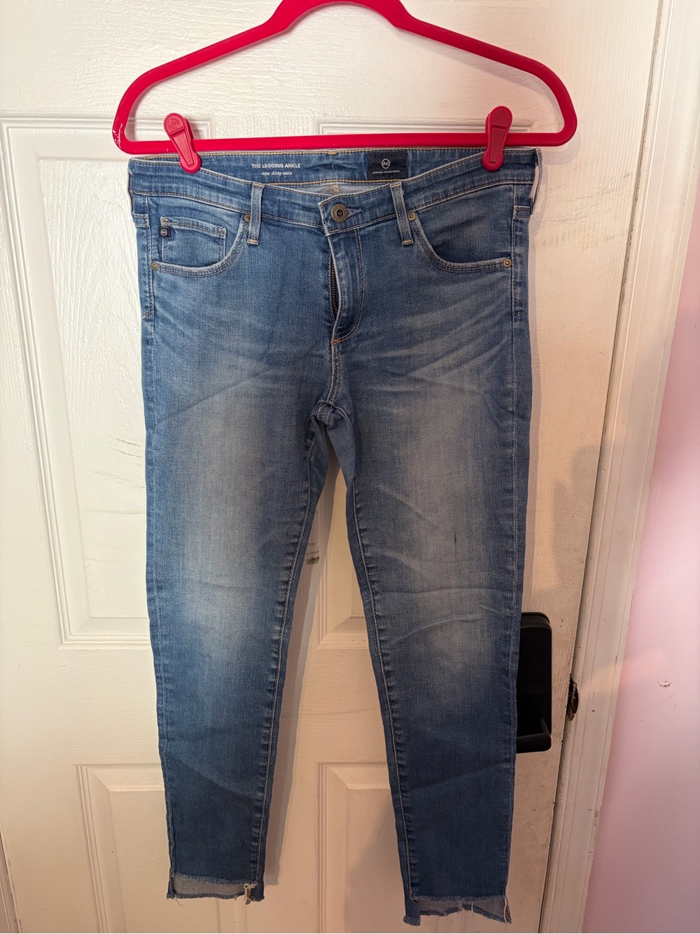 Ag Adriano Goldschmied Women’s Medium Blue Washed Jeans